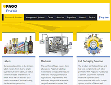 Tablet Screenshot of pago.com